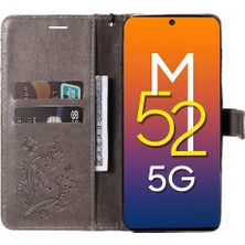 SZY Mall Samsung Galaxy M52 5g Darbeye Kapak Flip Kickstand Pu Deri (Yurt Dışından)