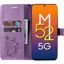 SZY Mall Samsung Galaxy M52 5g Darbeye Kapak Flip Kickstand Pu Deri (Yurt Dışından)