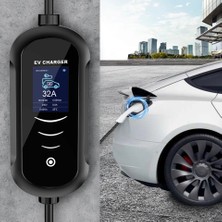 Evse Taşınabilir Elektrikli Araç Şarj Cihazı, 7kw Evse Şarj Istasyonu, Tesla Model S/model x Için Taşınabilir Elektrikli Araç Şarjı Wallbox Type2 Kablo 32A 7kw Cee Tak Evse Type2 Şarj 5m Kablo