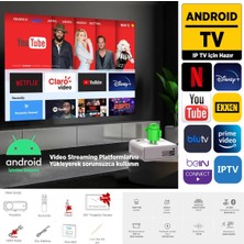 Vankyo Sunspark 500W Android TV 1080P Destekli Projeksiyon Cihazı 5G Wi-Fi + 5.1 Bluetooth - LCD LED - 240 Inç Yansıtma-Dahili Hoparlör-PS5/XBOX/HDMI/USB/VGA/AV