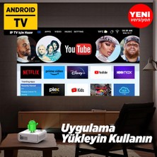 Vankyo Sunspark 500W Android TV 1080P Destekli Projeksiyon Cihazı 5G Wi-Fi + 5.1 Bluetooth - LCD LED - 240 Inç Yansıtma-Dahili Hoparlör-PS5/XBOX/HDMI/USB/VGA/AV