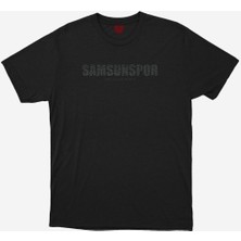 Samsun Spor Siyah Kabartmalı Samsunspor Baskılı T-Shirt