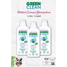 Green Clean 3 Adet Green Clean Bitkisel Çamaşır Yumuşatıcı Lavanta Yağlı 1 Lt ve Rosıe