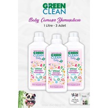 Green Clean 3 Adet Green Clean Baby Bitkisel Çamaşır Yumuşatıcı Lavanta Yağlı 1 Lt ve Rosıe