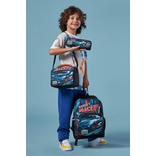 Coral High Kids Siyah Nefti Yarış Arabası Desenli 3’lü Okul Çanta Seti SET0123765