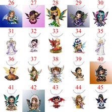 Mingming Shop No.37 Boyutu 43 Stilleri Yaratıcı 3D Anime Karikatür Melek Kanatları Tasarım Bezemeler Figurineresin Kolye Su Dalgası Zincir Kolye (Yurt Dışından)