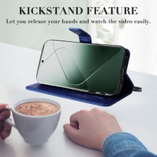 Bdt Shop Xiaomi 14 Pro Flip Kickstand Için Kılıf Kart Yuvası Standı ile Pu Deri (Yurt Dışından)