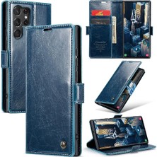 Bdt Shop Samsung Galaxy S23 Ultra Kickstand Çılgın At Pu Deri Için Flip Case (Yurt Dışından)