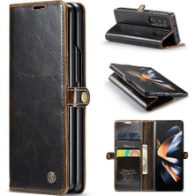 Bdt Shop Samsung Galaxy Z Için Flip Case Fold 3 5g Kart Tutucu Retro Cüzdan Kapak (Yurt Dışından)