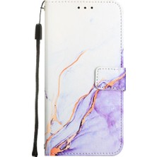 Bdt Shop Xiaomi Redmi Not 8 Için Kılıf Pu Deri Mermer Desen Cüzdan Kickstand (Yurt Dışından)