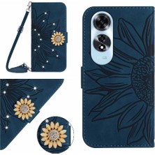 Bdt Shop Kart Yuvası Standı Ayçiçeği ile Oppo A60 4g Kickstand Koruyucu Kılıf (Yurt Dışından)