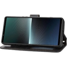 Bdt Shop Sony Xperia 5 V Kickstand Kart Tutucu Askı Manyetik Pu Için Flip Case (Yurt Dışından)