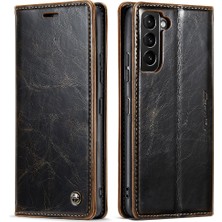 Bdt Shop Samsung Galaxy S22 Çılgın At Pu Deri Retro Cüzdan Için Flip Case (Yurt Dışından)