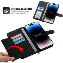 Bdt Shop Iphone 13 Pro Için Flip Case Çoklu Kredi Kartı Yuvaları Bileklik Kabartmalı (Yurt Dışından)