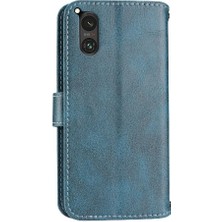 YH Market Sony Xperia 5 V Kickstand Kart Tutucu Askı Manyetik Pu Için Flip Case (Yurt Dışından)