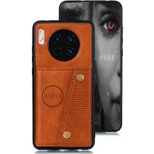 YH Market Huawei Mate 30 Kart Tutucu Buit Için Cüzdan Durumda Demir Cüzdan Durumda (Yurt Dışından)