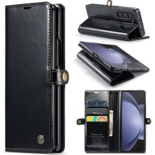 YH Market Samsung Galaxy Z Için Flip Case Fold 5 5g Kickstand Kart Tutucu Manyetik (Yurt Dışından)