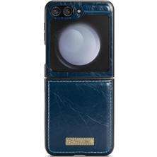 YH Market Samsung Galaxy Z Flip 5 5g Için Flip Case Kart Tutucu Kickstand Çılgın Pu (Yurt Dışından)