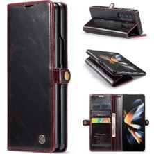 YH Market Samsung Galaxy Z Için Flip Case Fold 3 5g Kart Tutucu Retro Cüzdan Kapak (Yurt Dışından)