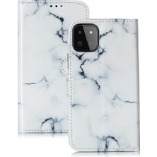 YH Market Samsung Galaxy A22 5g Manyetik Kart Yuvaları Tutucu Mermer Pu Için Flip Case (Yurt Dışından)