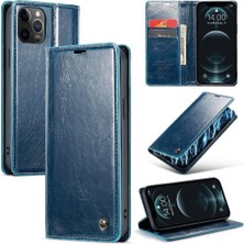 YH Market Iphone 12 Için Flip Case Pro Max Manyetik Cüzdan Çılgın At Pu Deri (Yurt Dışından)