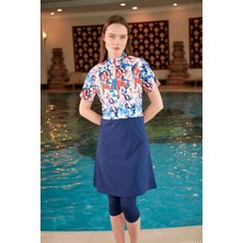 Marina Paraşüt Lacivert Taytlı Yarı Kapalı Mayo M2452