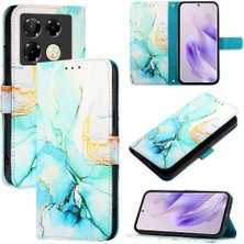 Mellow Shop Infinix Not 40 Pro 4g Cüzdan Mermer Desen Pu Deri Kickstand Için Kılıf (Yurt Dışından)