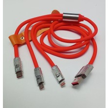 BOMER 3825 120W 6A 3 in 1 UNIVERSAL DATA CABLE 120W 6A ŞARJ VE DATA KABLOSU