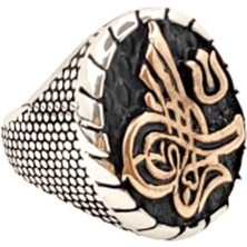 Gevherans Tuğra Figürlü Gümüş Erkek Yüzüğü  180031692G14Y