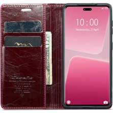 Manyi Mall Xiaomi 13 Lite Için Flip Case Manyetik Cüzdan Çılgın At Pu Deri (Yurt Dışından)