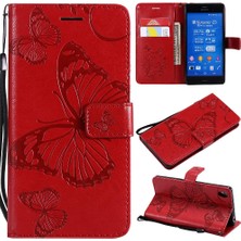 Manyi Mall Sony Xperia Z3 Için Flip Case Kart Yuvası Standı ile Manyetik Kapak Pu Flip (Yurt Dışından)