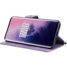 Manyi Mall Kart Yuvası Standı ile Oneplus 7 Pro Için Flip Case Pu Deri Flip Kickstand (Yurt Dışından)