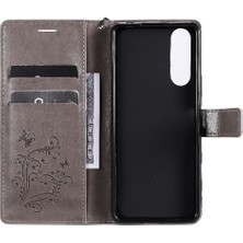 Manyi Mall Sony Xperia5 Ii Flip Kickstand Pu Deri Kart Yuvası ile Flip Case (Yurt Dışından)