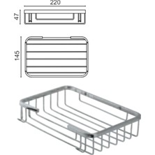 Taci Tekli 22X15 Sabunluk ve Şampuanlık