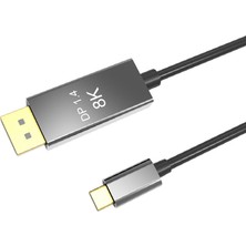 Bearrt Macpro Display Xdr Için 3.1 USB C Dp1.4 Kablo Tip-C'den Displayport'a 8K@60Hz Alüminyum Alaşımlı Kablo (Yurt Dışından)