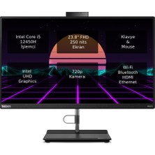 Lenovo Thinkcentre Neo 30A 24 Gen3 Intel Core I5 12450H 8gb 1tb SSD 23.8" Fhd Windows 11 Pro All In One Pc 12CE0088TX Ow2