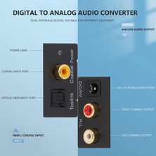 Bearrt Dijitalden Analoga Ses Dönüştürücü Amplifikatör Dekoder Optik Fiber Koaksiyel Sinyal Analog Stereo Ses Adaptörü 3.5 mm Jack 2 * Rca (Yurt Dışından)