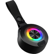 Bearrt Bluetooth Hoparlör Mini Taşınabilir Hoparlör Rgb Renkli Işık Subwoofer Su Geçirmez Spor Açık Kablosuz Hoparlör (Yurt Dışından)