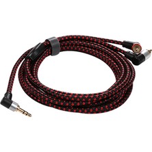 Bearrt 90 Derece 3.5mm Erkek 2 Rca Erkek Kablo Sağ Açı Stereo Aux Y Splitter Kablosu Mikrofon Jakı Fişi Dizüstü Bilgisayar Için 2 M (Yurt Dışından)