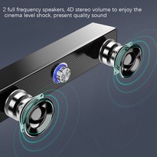 Bearrt Ev Sineması Hıfı Taşınabilir Kablolu Hoparlörler Stereo Bas Ses Çubuğu USB Subwoofer Bilgisayar Tv Telefonu Için Çalışmak (Yurt Dışından)