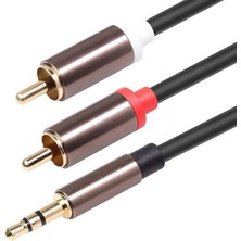 Bearrt 3,5 mm - Rca Kablosu (10FT), Rca Ses Kablosu 24K Altın Kaplama Erkek - Erkek Stereo Aux Kablosu (Sol/sağ) Y Ayırıcı Adaptör (Yurt Dışından)