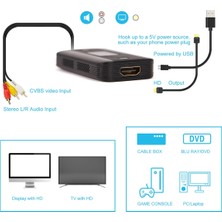 Bearrt Av - Uyumlu Video Dönüştürücü 1080P Rca Kablosu Video Adaptör Kablosu Ses Uyumlu Dönüştürücü (Yurt Dışından)