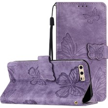 Manyi Mall Huawei P10 Pro Için Flip Case Kart Yuvaları Tutucu Kelebek Pu Deri Cüzdan (Yurt Dışından)