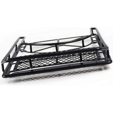 Zeeful Rc 1:10 Kaya Paletli SCX10 Iı 90046 90047 SCX10 D90 Wrangler Için 4led Işıklı Siyah Metal Portbagaj (Yurt Dışından)