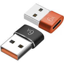 Bearrt Adet 6A Tip C - USB 3.0 Otg Adaptör USB C Dişi - USB Erkek Dönüştürücü, Turuncu (Yurt Dışından)