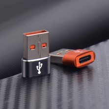 Bearrt Adet 6A Tip C - USB 3.0 Otg Adaptör USB C Dişi - USB Erkek Dönüştürücü, Turuncu (Yurt Dışından)