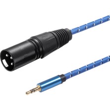 Bearrt 3.5 mm Mini 3pin Xlr Erkek Pc Için Kulaklık Mikser Mikrofon Stereo Kamera Amplifikatörü (Erkek) (Yurt Dışından)