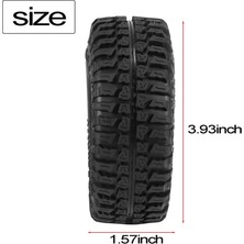 Zeeful 4 Adet 100MM 1.9 Kauçuk Lastik Jant Lastiği 1/10 Rc Paletli Araba Trx4 D90 Eksenel SCX10 Iı Iıı Wraith Redcat (Yurt Dışından)