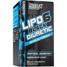 Nutrex Lipo-6 Black Diuretic (Su Atıcı Özelliği) Fast-Acting All-Natural Diuretic Formula! 80 Black Capsul usa Menşei