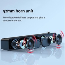 Bearrt Taşınabilir Ses Çubuğu Bilgisayar Hoparlörleri Aux Kablolu Kablosuz Bluetooth Hoparlör Pc/tv Ev Sinema Sistemi 4d Stereo Surround-A (Yurt Dışından)